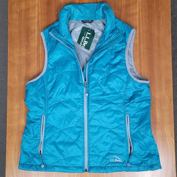 NWT L.L. Bean Blue Pine Ascent Primaloft Packaway Vest - MP - Picture 4 of 12